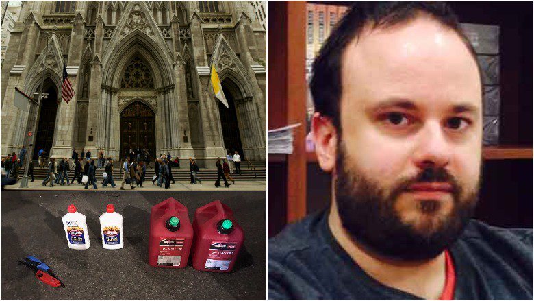 Marc Lamparello, the 37-year-old man police say was arrested with gas, lighter fluid and lighters outside St. Patrick's Cathedral in Manhattan, is a philosophy professor, Boston College grad and recently the music director at a New Jersey Catholic church   