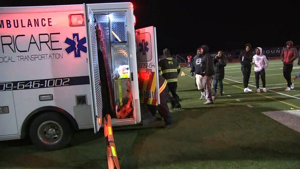 Atlantic County officials said the shots rang out during the third quarter of the game between Pleasantville High School and Camden High School.