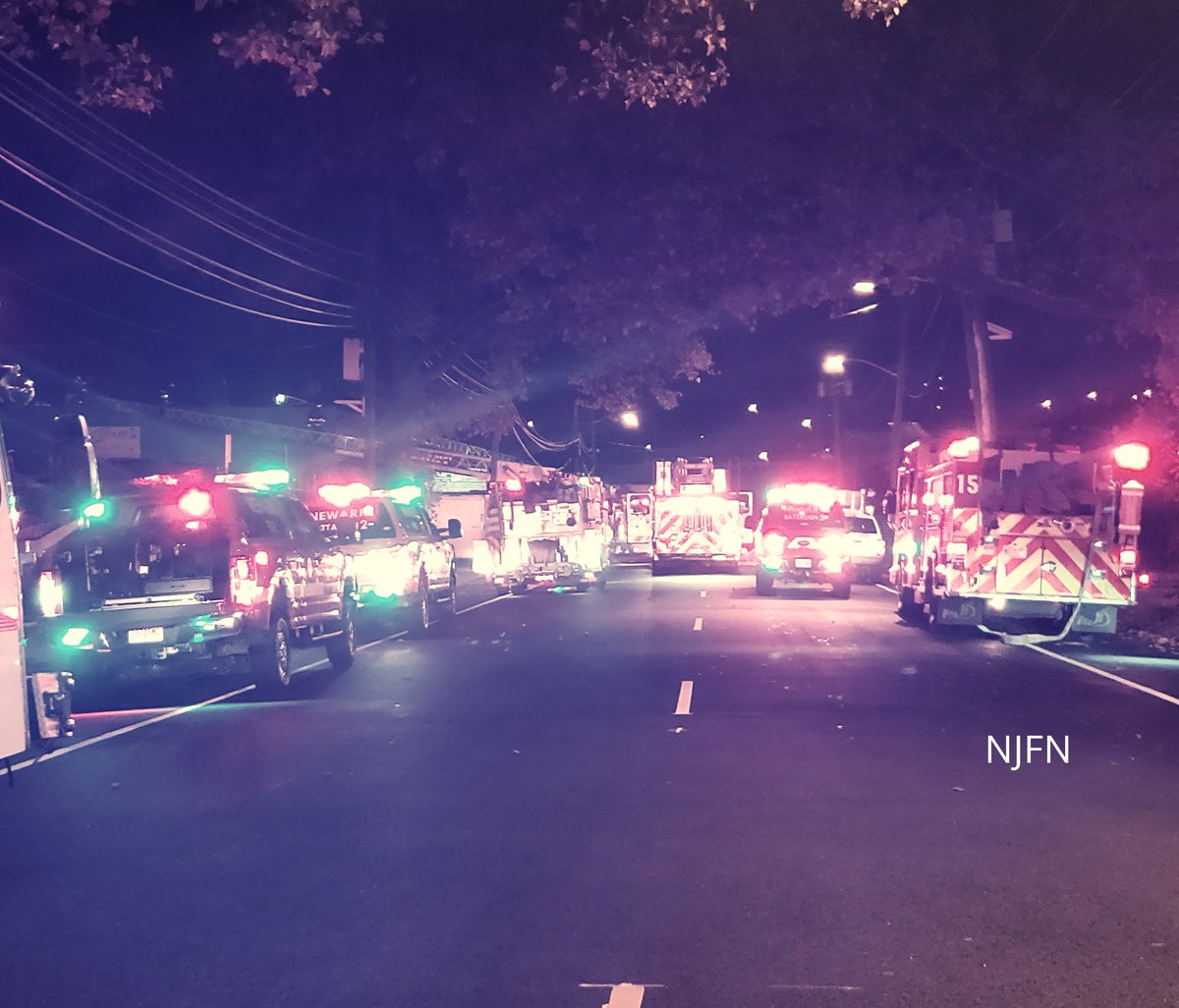 Newark WF  9-11  Verona Ave Fire in a large commercial building. Fire in rear on the C D side. Building was divided Into compartments and rooms. Had heavy fire involving a couple of rooms on the D SIde of the building. Heavy fire extended In to the roof