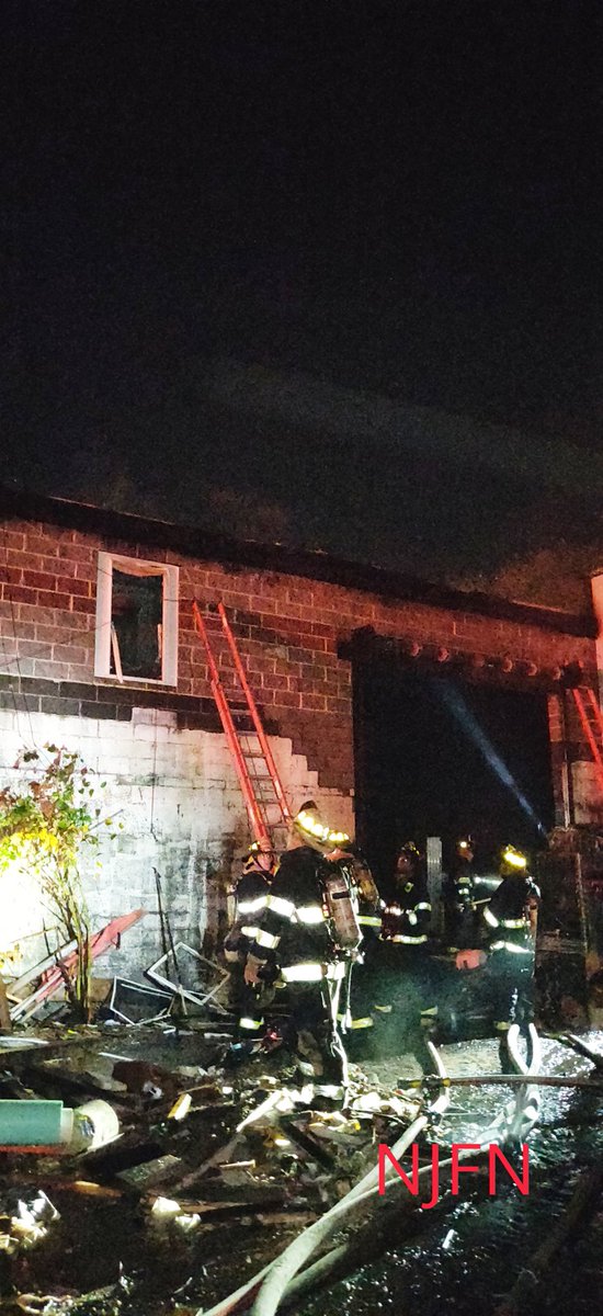 Newark WF  9-11  Verona Ave Fire in a large commercial building. Fire in rear on the C D side. Building was divided Into compartments and rooms. Had heavy fire involving a couple of rooms on the D SIde of the building. Heavy fire extended In to the roof