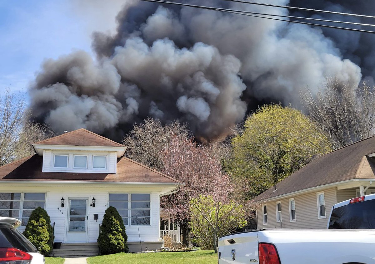 Brush fire burning in Paulsboro, Gloucester County, NJ. 