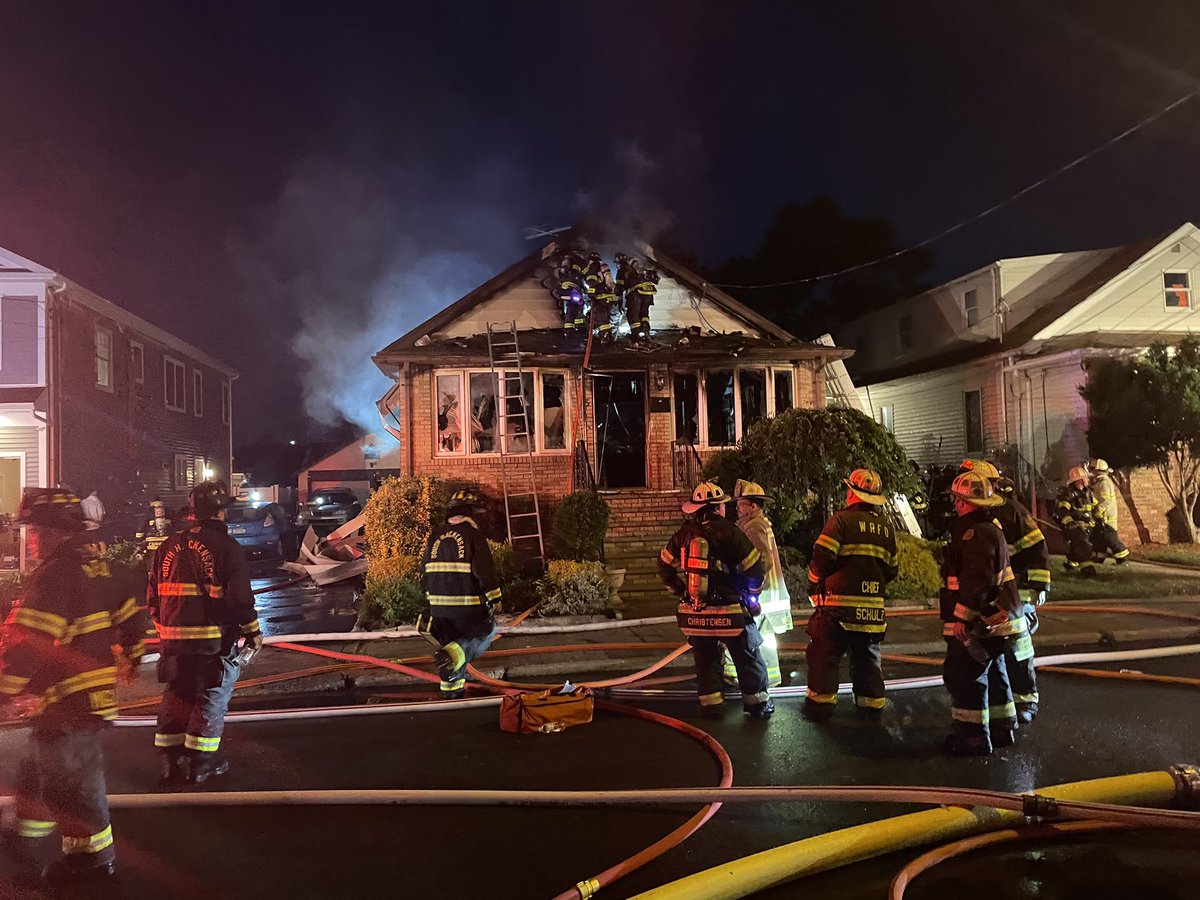 Man and woman killed in South Hackensack house fire overnight.  Found in kitchen area around 4 am. One other resident hurt. Cause not suspicious. Investigators on scene