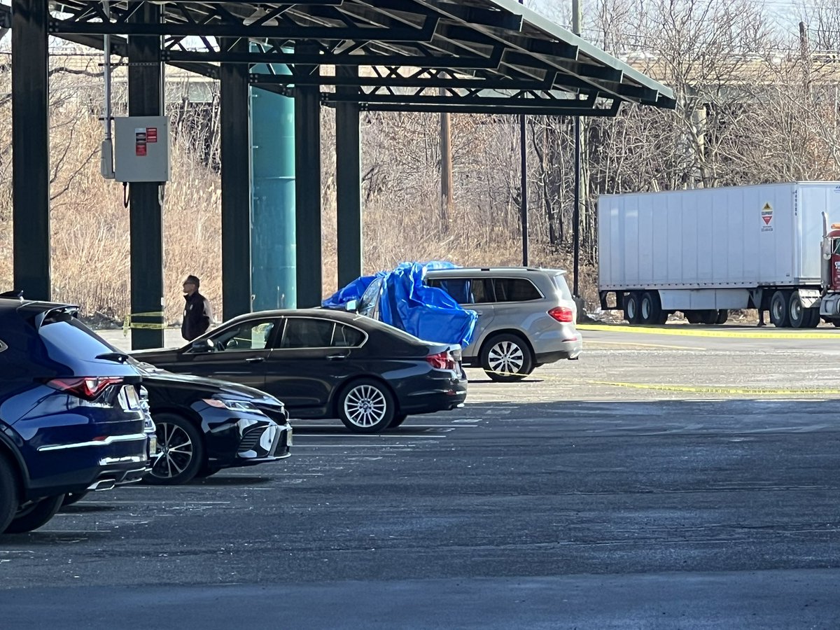 related shooting scene in the parking lot of the Somerset Patriots stadium