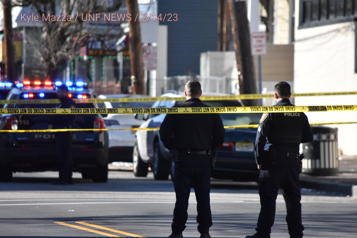 Shooting on East 23rd Street and 10th Avenue intersection in Paterson, New Jersey on February 14, 2023. Multiple Paterson Police units on scene