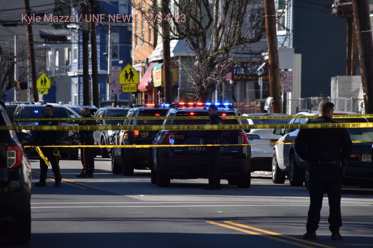 Shooting on East 23rd Street and 10th Avenue intersection in Paterson, New Jersey on February 14, 2023. Multiple Paterson Police units on scene