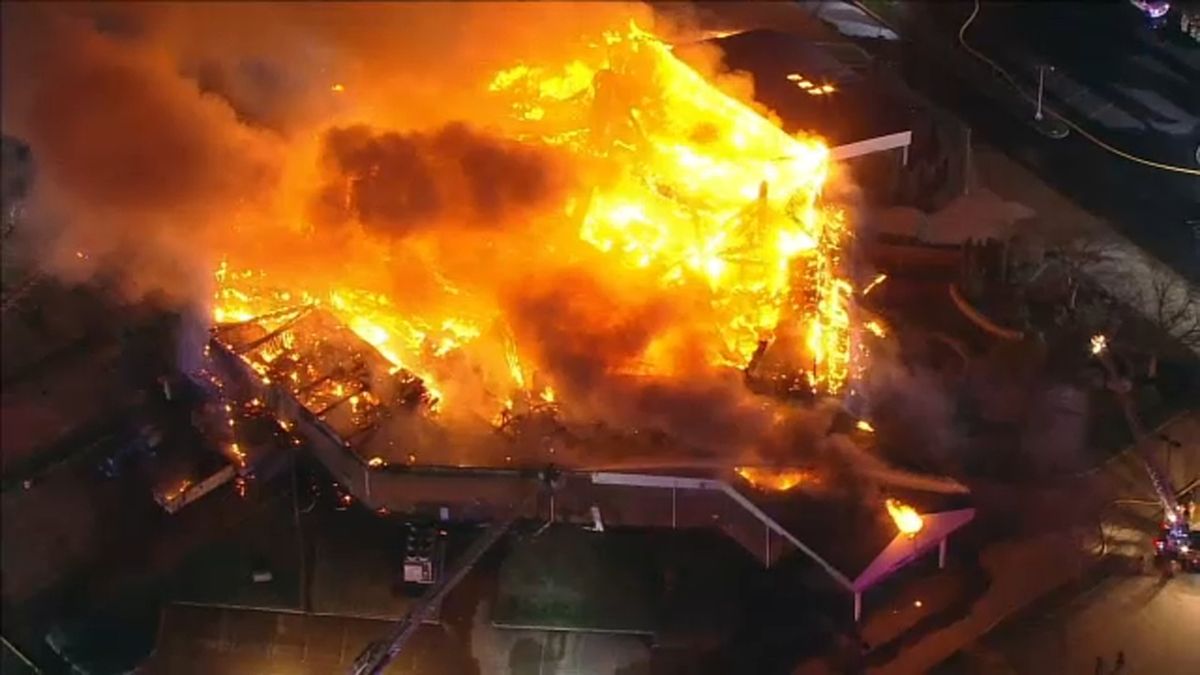 Massive 8-alarm fire destroys church in New Jersey