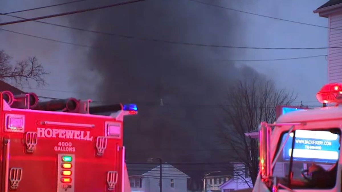 Firefighters battling large fire at storage warehouse in North Brunswick