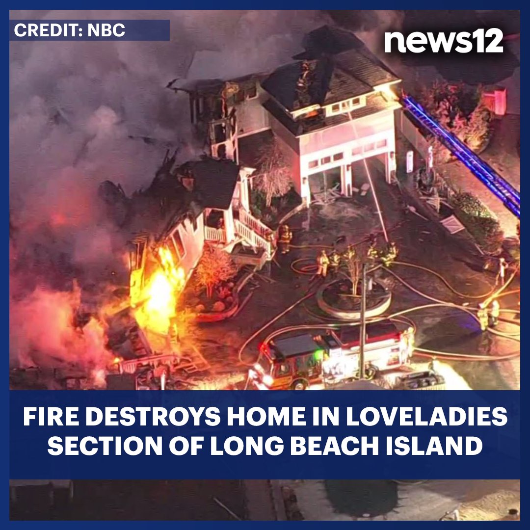 Over 100 volunteer firefighters and crews from across Long Beach Island worked to put out a four-alarm fire at a Loveladies mansion