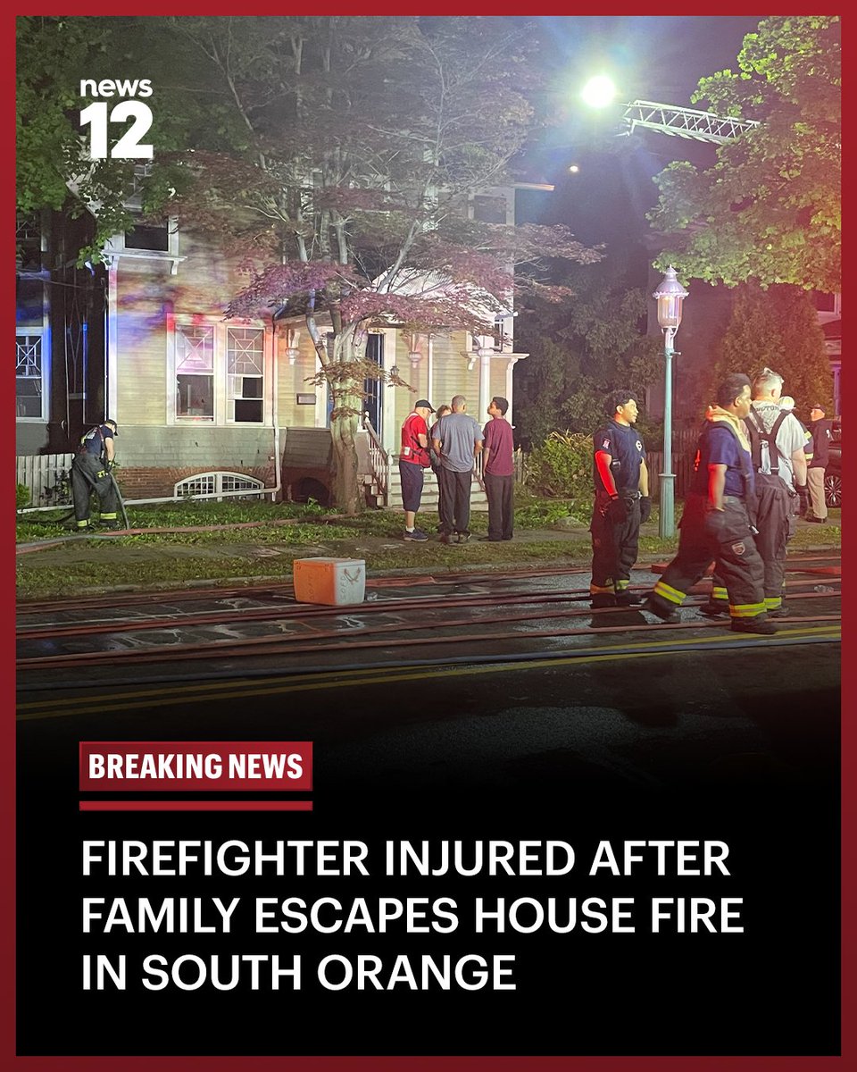 A firefighter was injured and a family escaped a house fire overnight at a home in SouthOrange